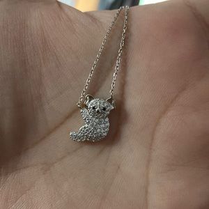 Sterling silver koala necklace
